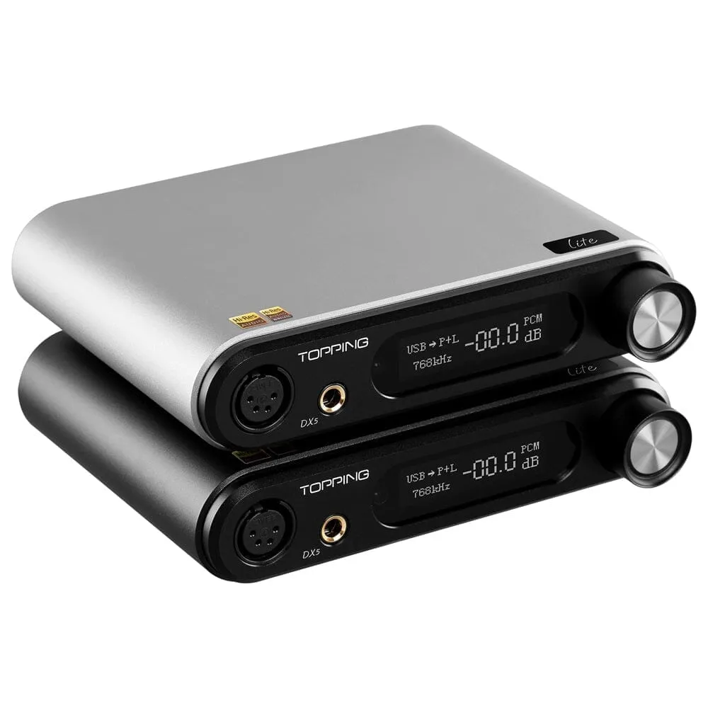 TOPPING DX5 Lite Hi-Res Audio Bluetooth 2×ES9068AS USB DAC & Headphone AMP