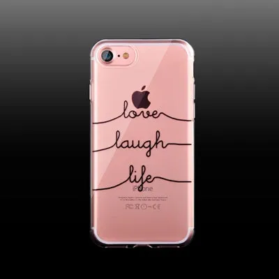 Unique Fashion Portuguese Words Case For iPhone 7 Transparent TPU Soft Cover For iPhone7 Plus 6 6S 5S Clear Silicone Rubber Capa