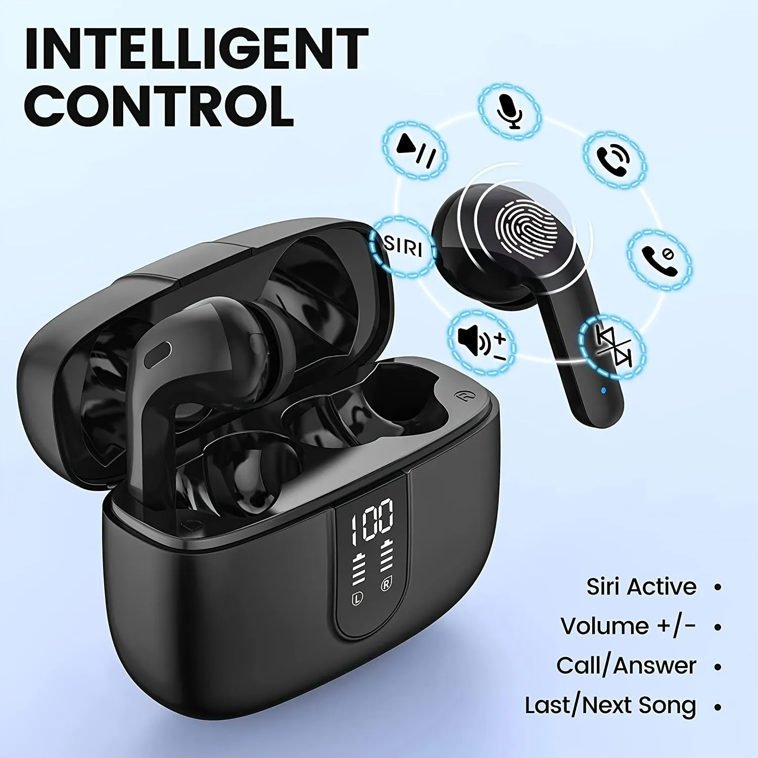 Unleash Freedom True Wireless Earbuds with LED Power Display