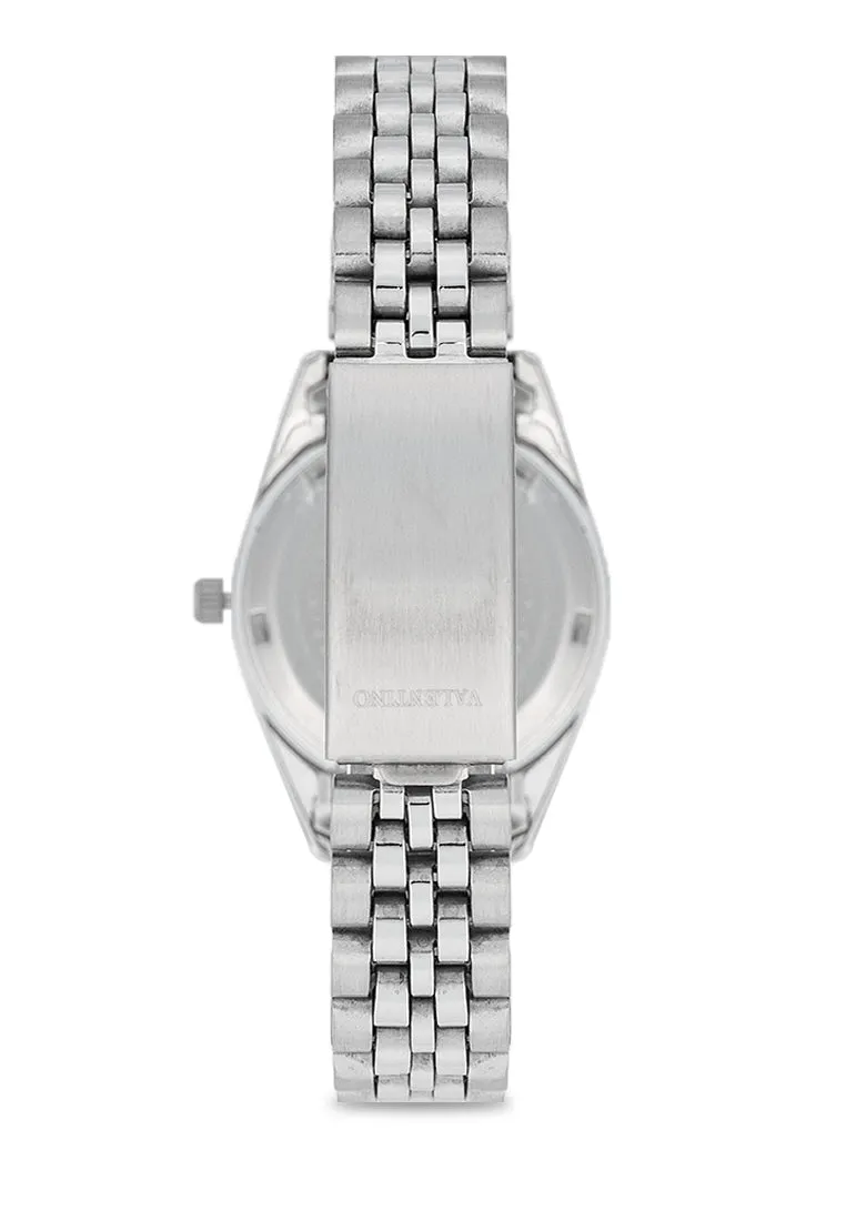 Valentino 20122405-BLACK DIAL Stainless Steel Strap Analog Watch for Women