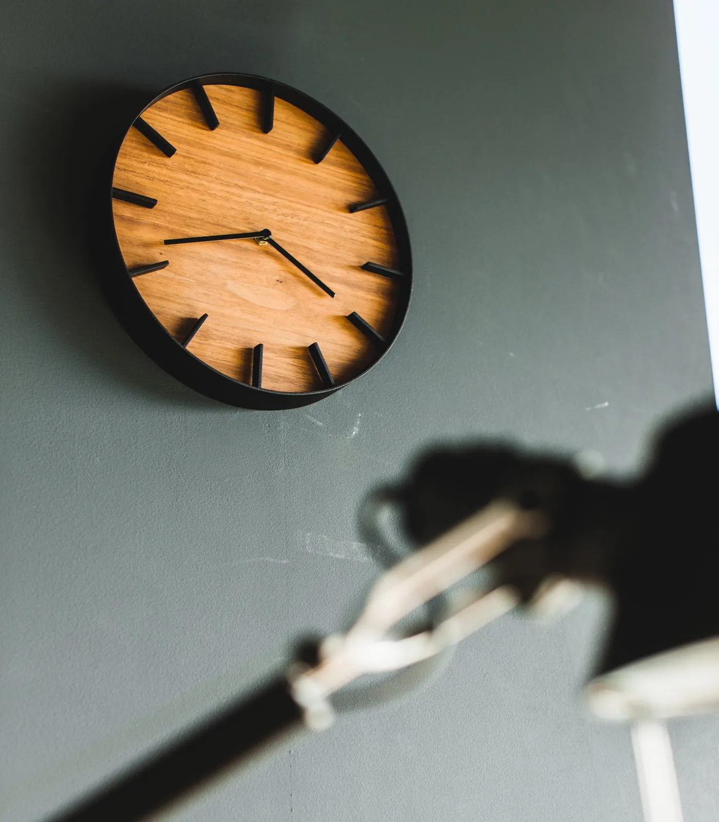 Wall Clock - Steel   Wood