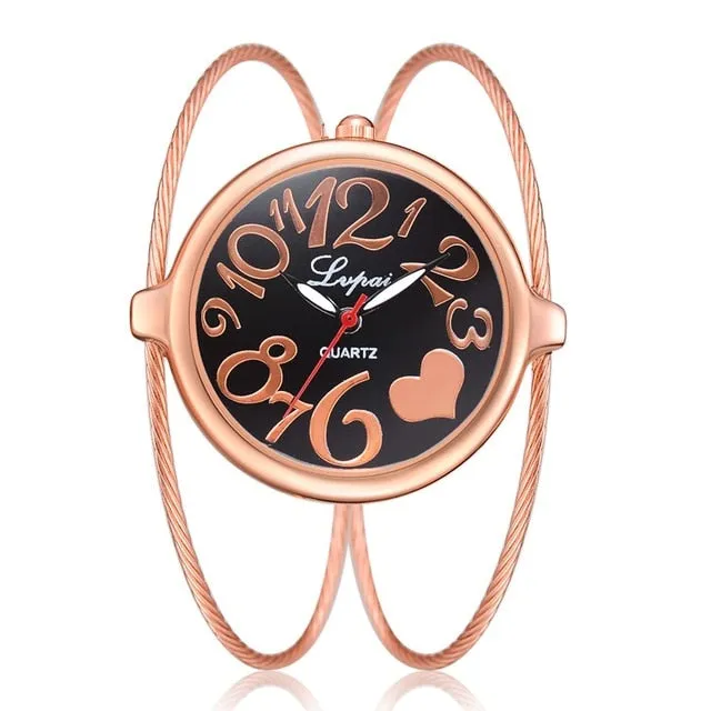 Women Fashion Luxury Watch Bracelet Quartz Dress Watches Rose Gold Small And Exquisite Lvpai Brand Ladies Casual Clock LP353