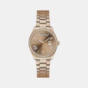 Women Rose Gold Analog Stainless Steel Watch GW0307L3