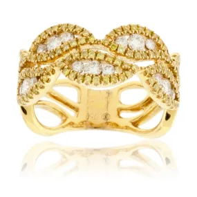 Yellow Diamond & Diamond 1 Carat Band