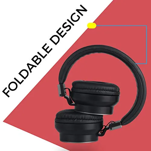 ZEBRONICS-Bang Over The Ear Headphones with Foldable Design and Bluetooth v5.0 Headphones, Providing up to 20h* Playback(Black)